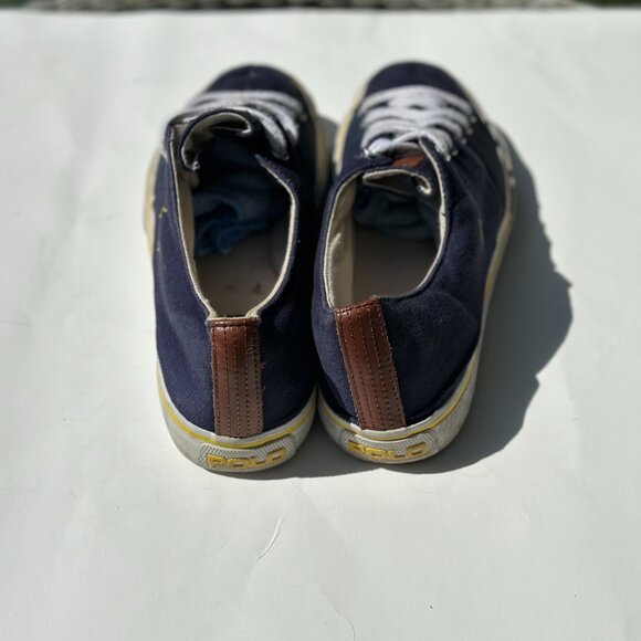 Polo Ralph Lauren Cantor Low Canvas Shoe Men’s Size 11 Blue - Picture 5 of 8